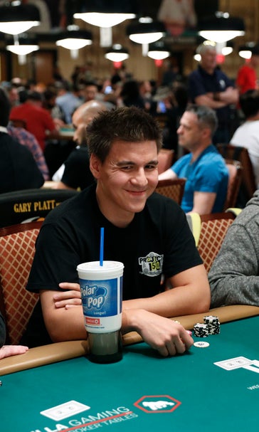 The Latest: 'Jeopardy!' champ loses poker world series debut